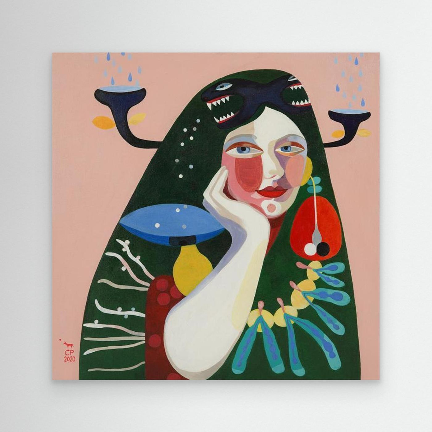 'Mein Garten' gerahmter Leinwanddruck