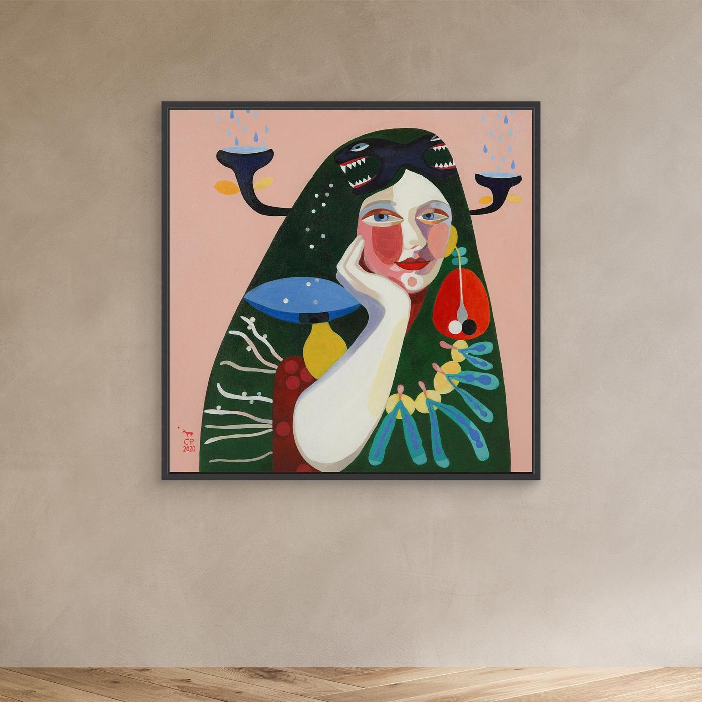 'Mein Garten' gerahmter Leinwanddruck