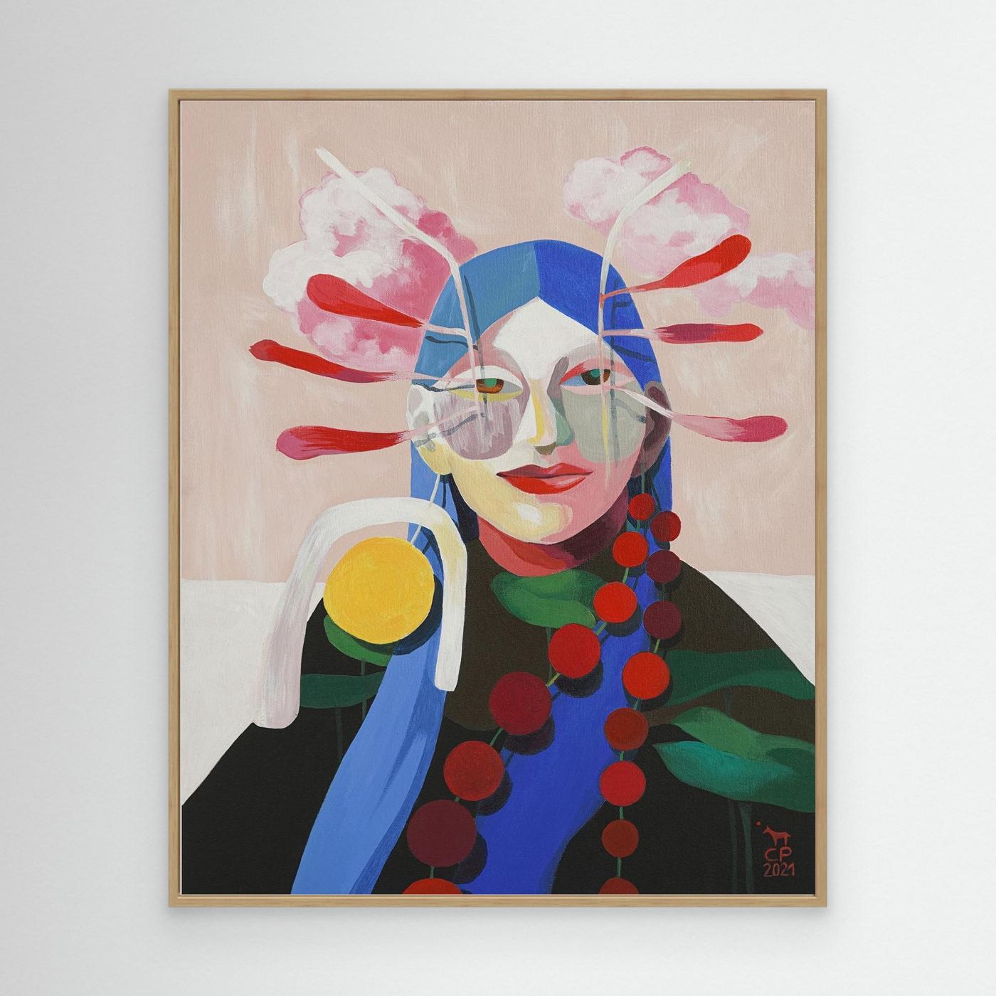 'Lotus' gerahmter Leinwanddruck