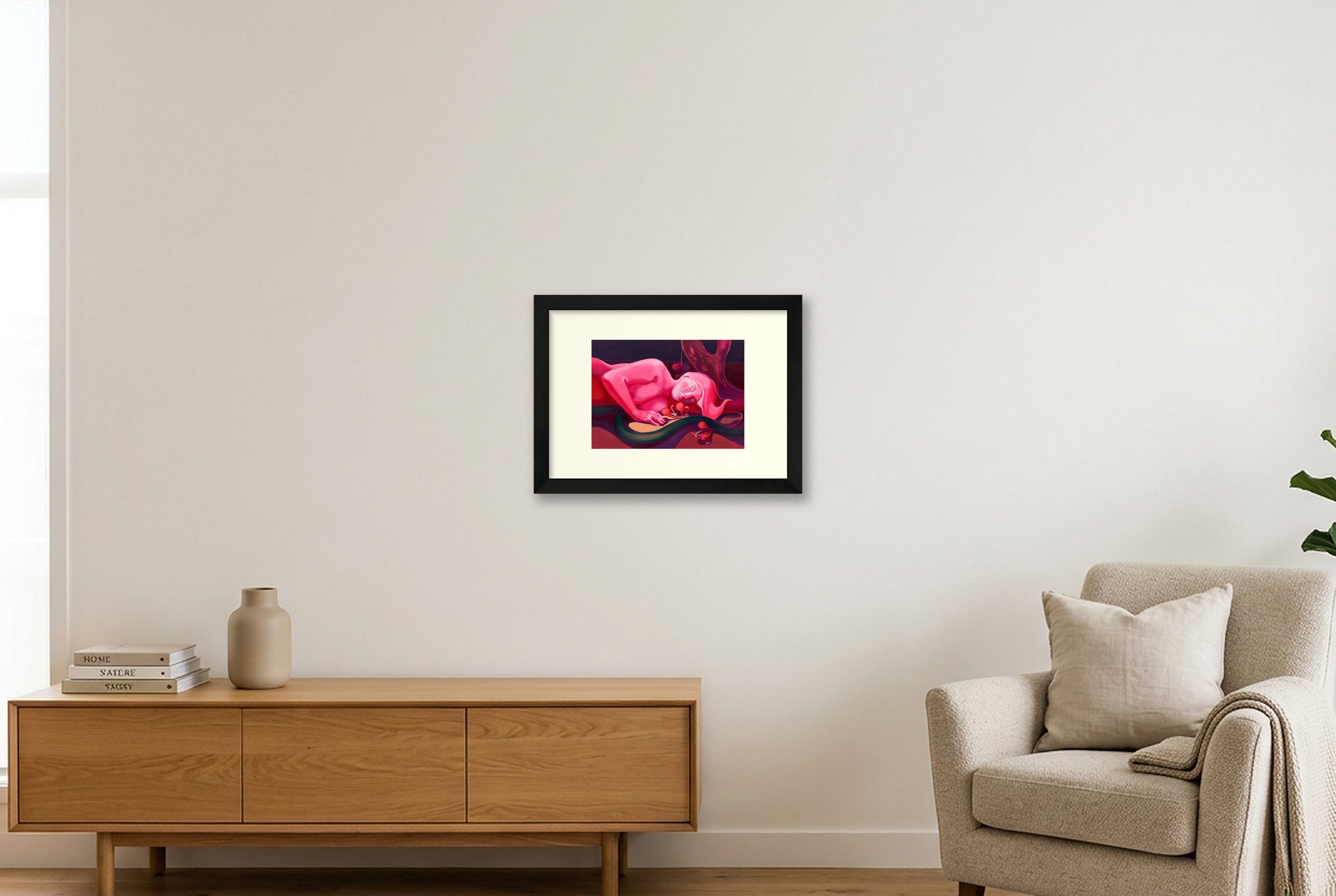 'Ungelebtes Potenzial' Fine-Art-Druck — A4 (30×21cm, 12×8") Black Frame