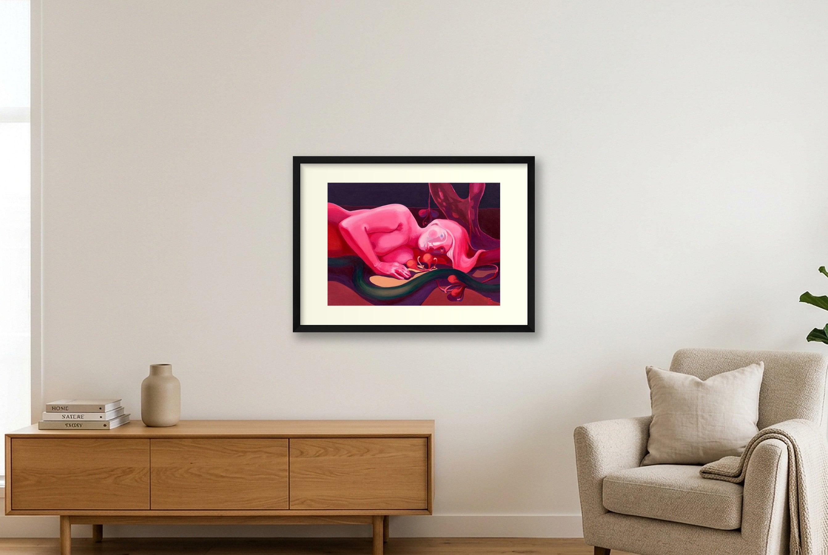 'Ungelebtes Potenzial' Fine-Art-Druck — 59×42cm, 23×17" Black Frame