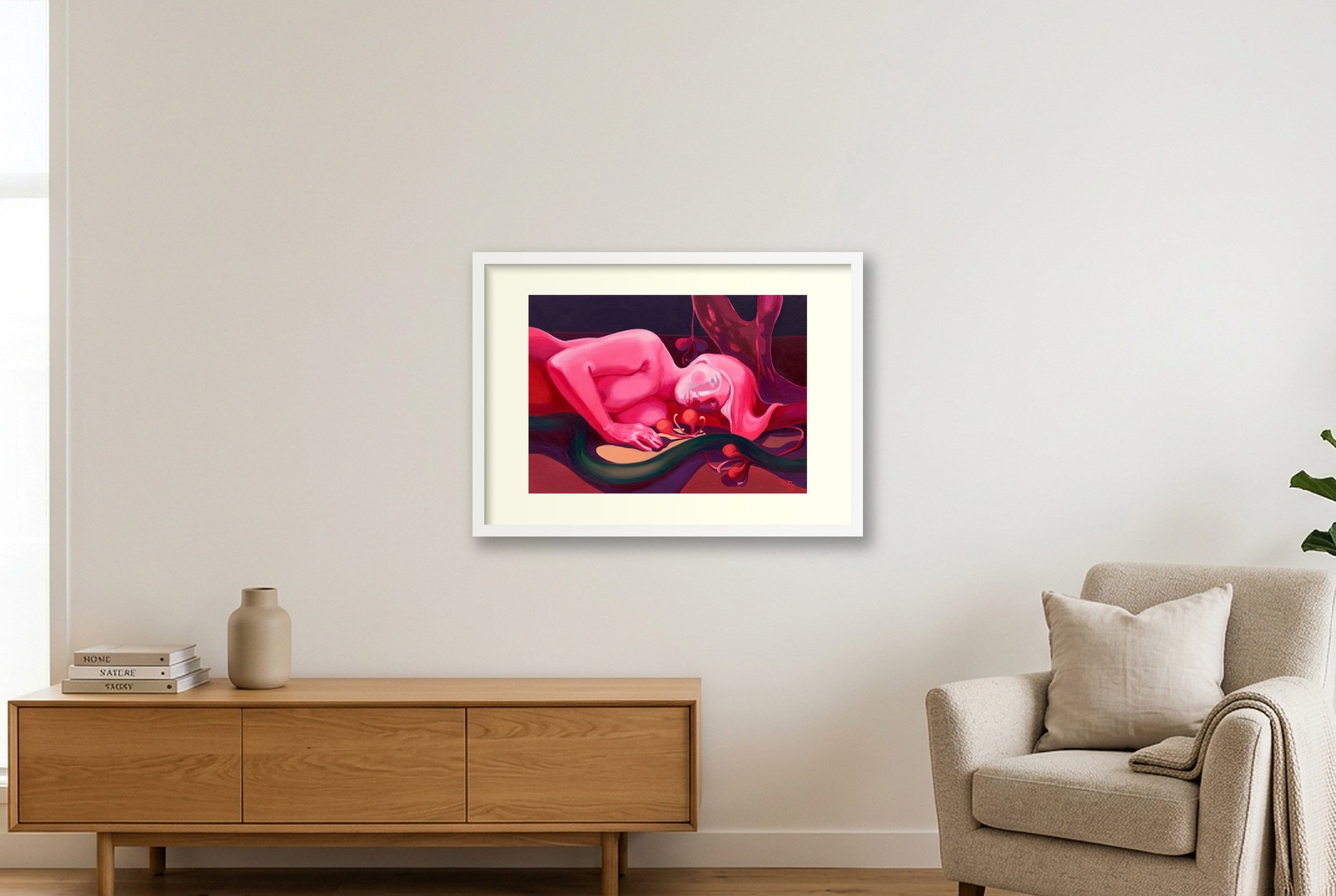 'Ungelebtes Potenzial' Fine-Art-Druck — 59×42cm, 23×17" White Frame