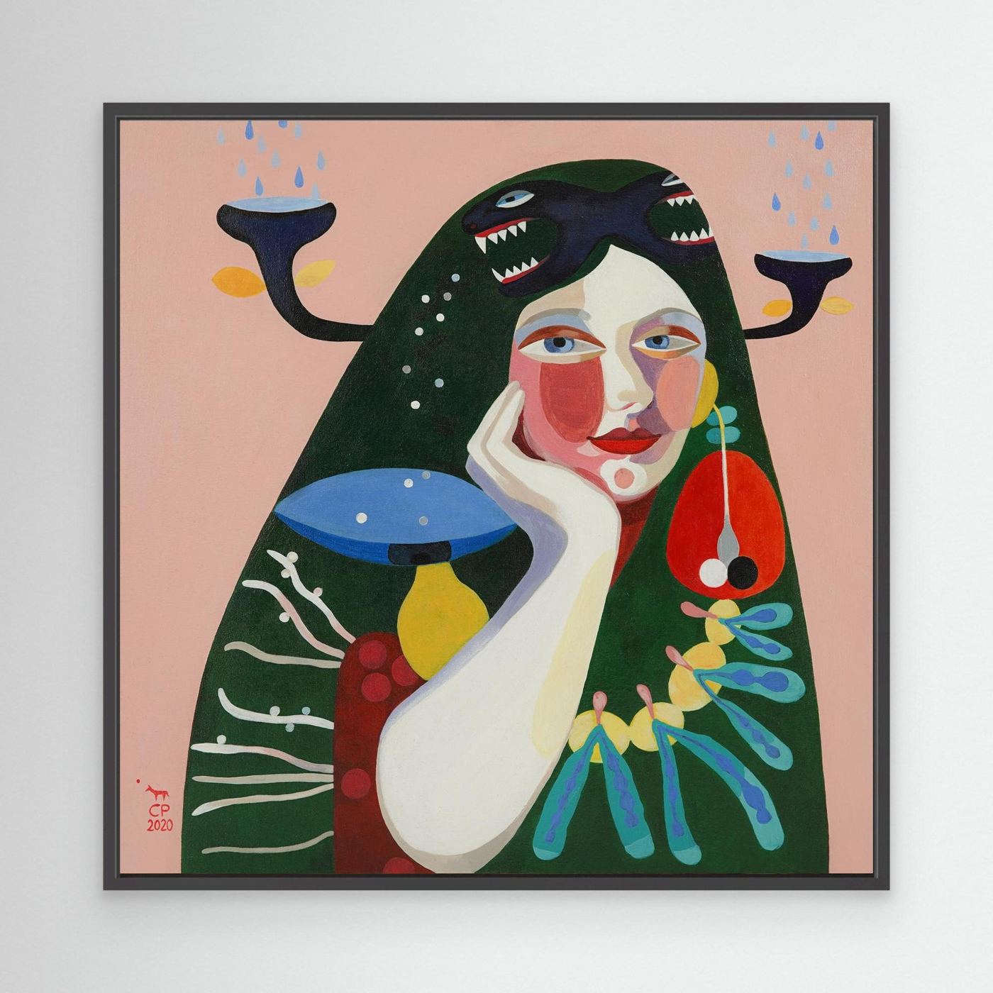 'Mein Garten' gerahmter Leinwanddruck