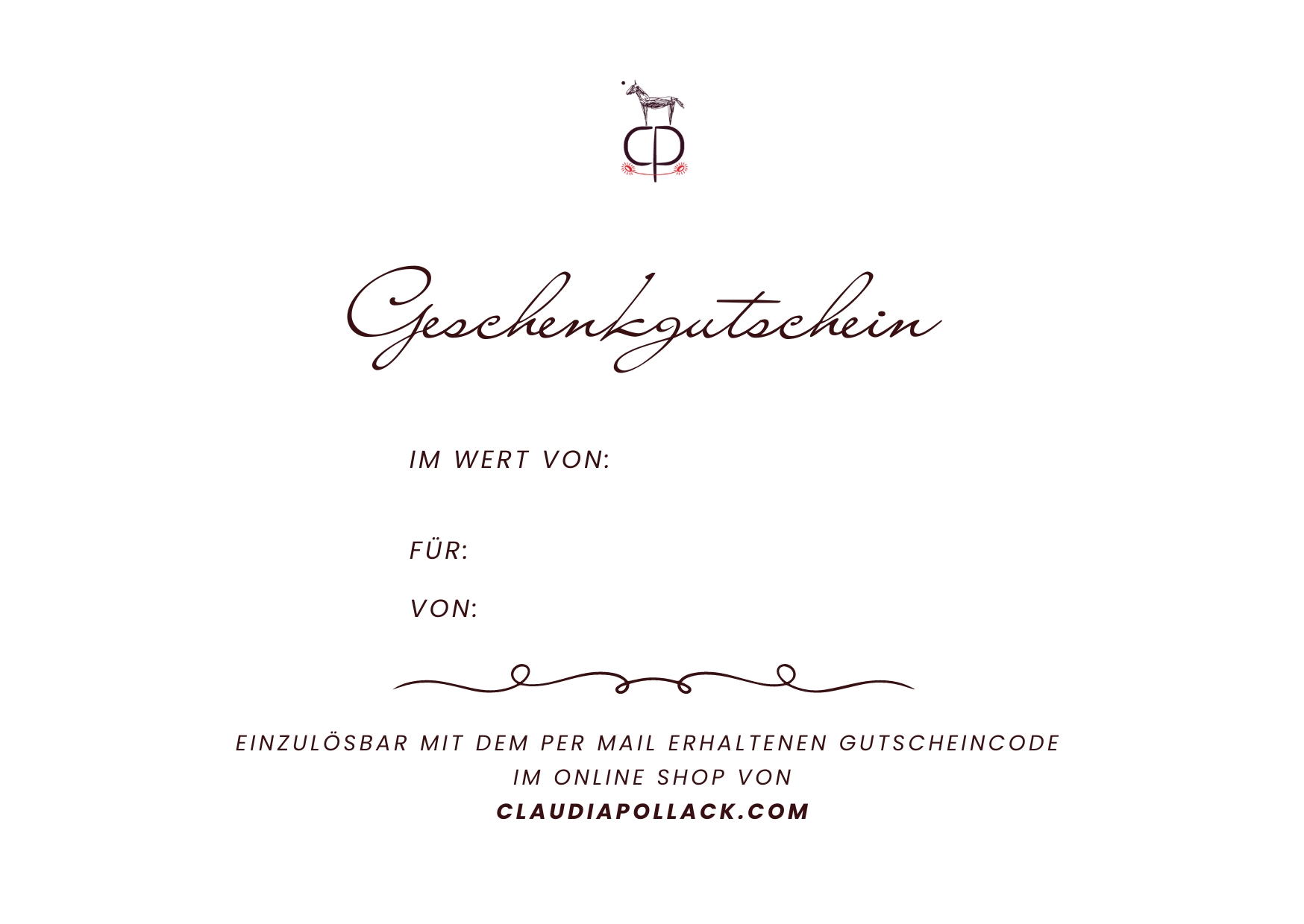 Digital Gift Voucher in German