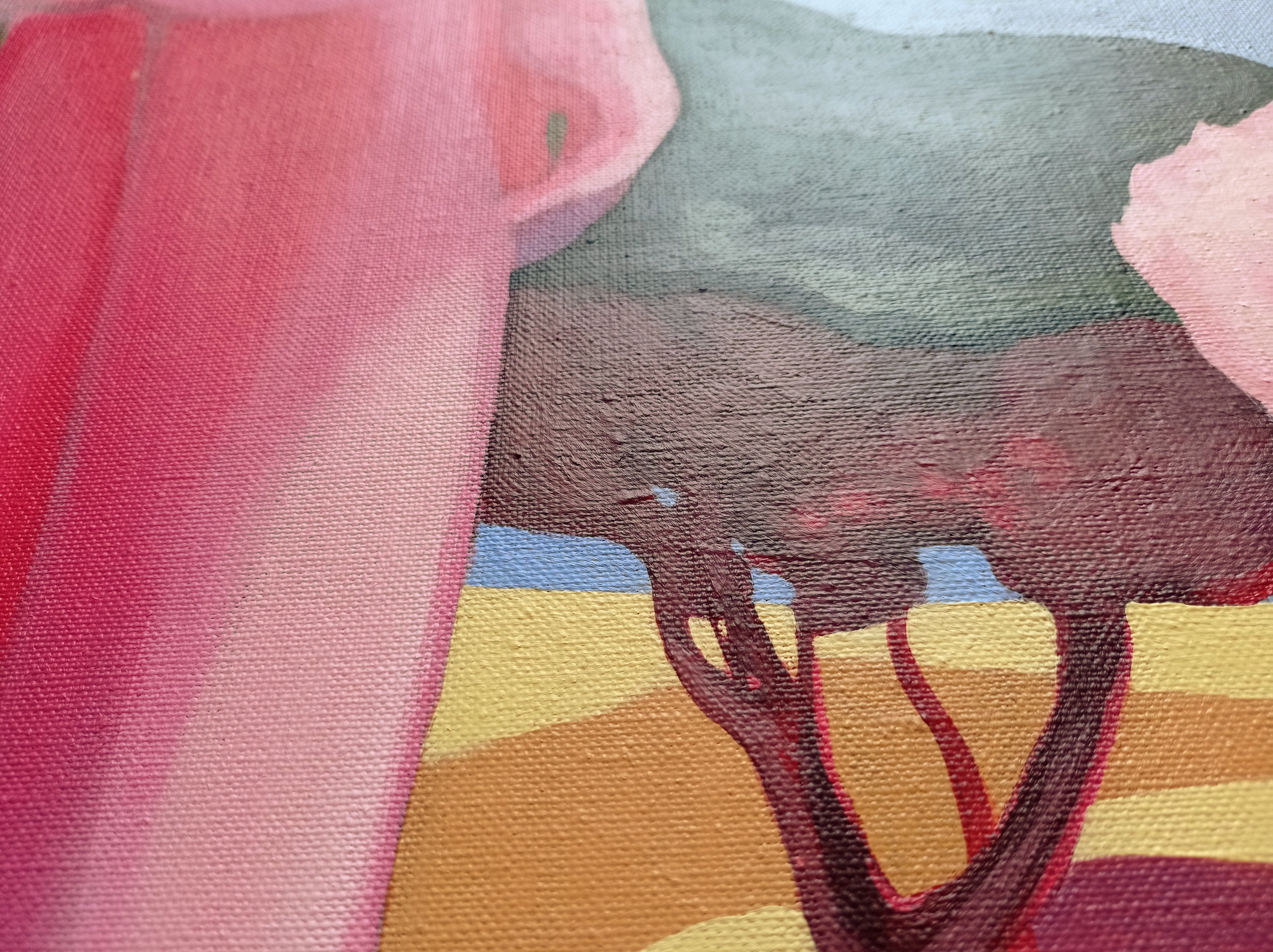 'Etwas In Mir Schaut Auf Das Meer Und Auf Alles Andere Auch' Original inkl. Rahmen