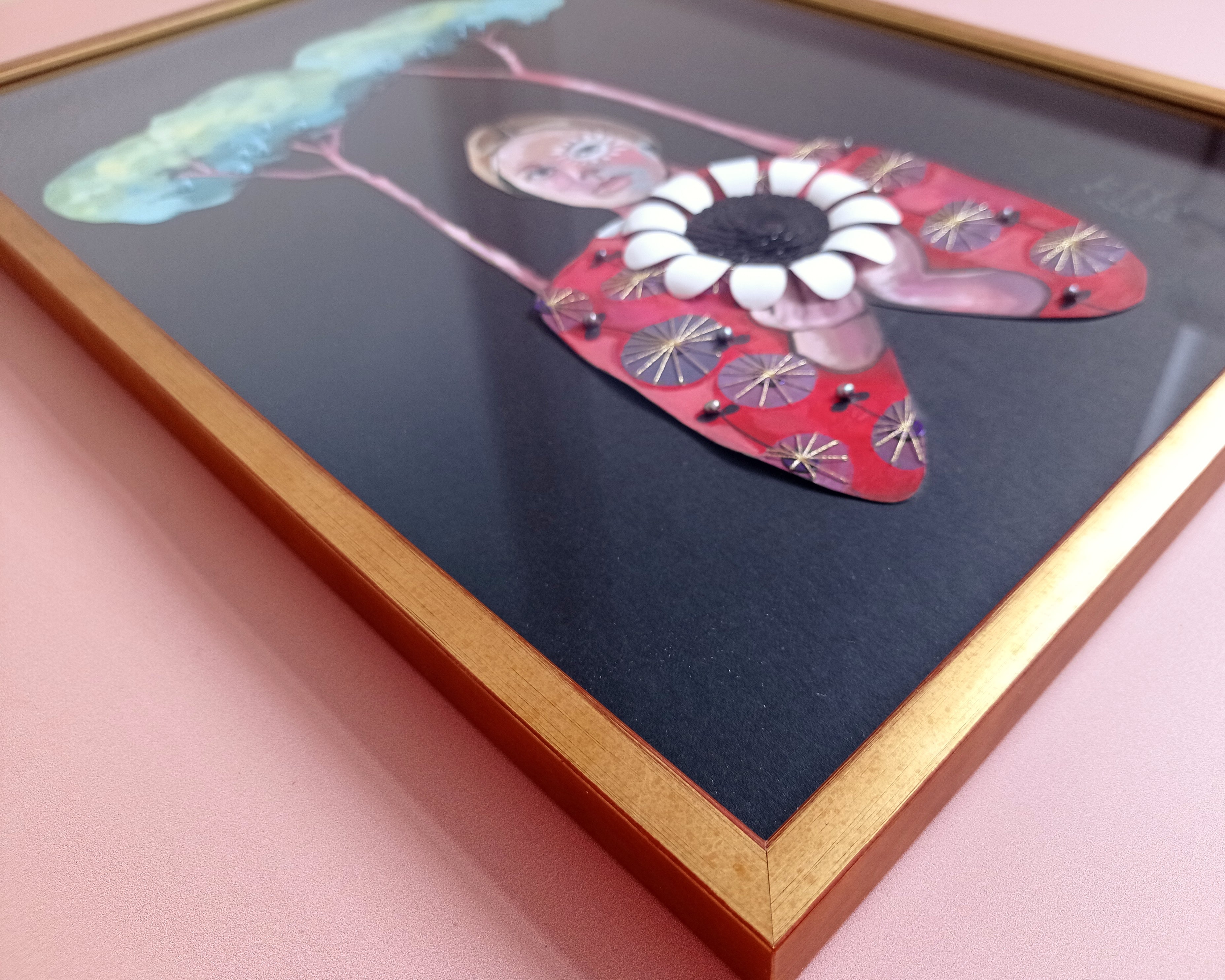 'Nina' Assemblage, original incl. frame