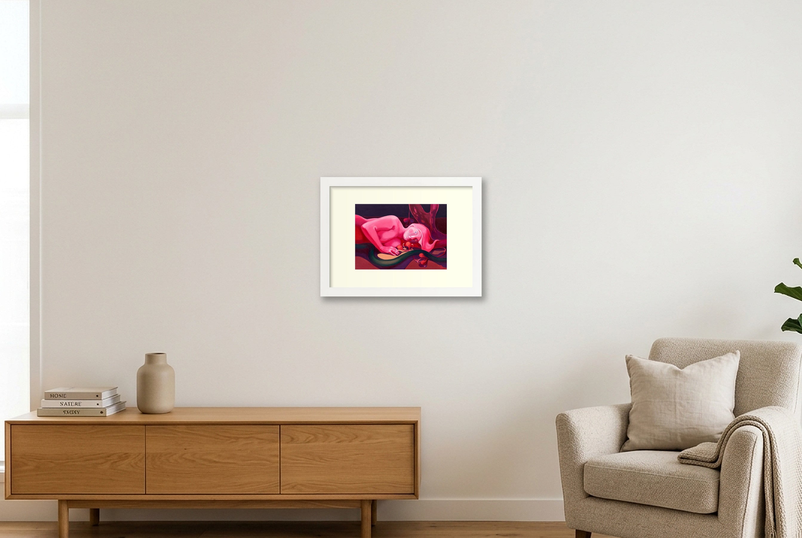 'Ungelebtes Potenzial' Fine-Art-Druck — A4 (30×21cm, 12×8") White Frame