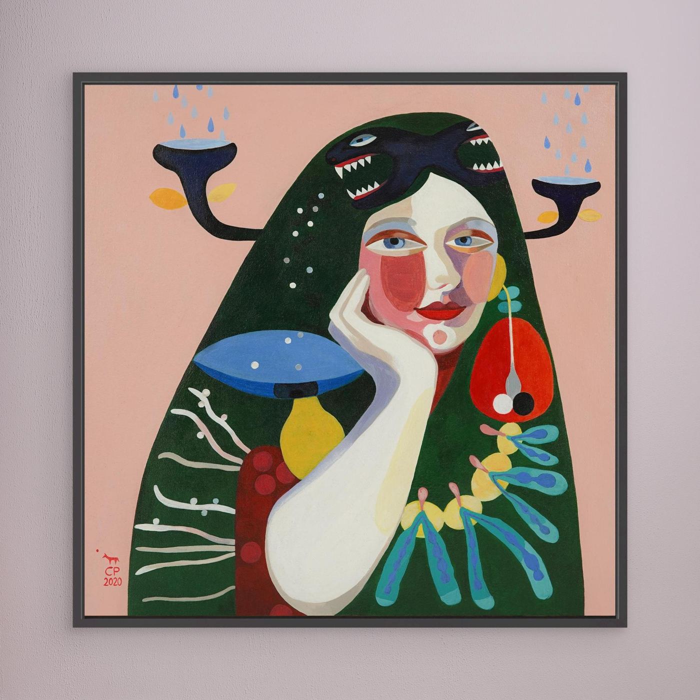 'Mein Garten' gerahmter Leinwanddruck