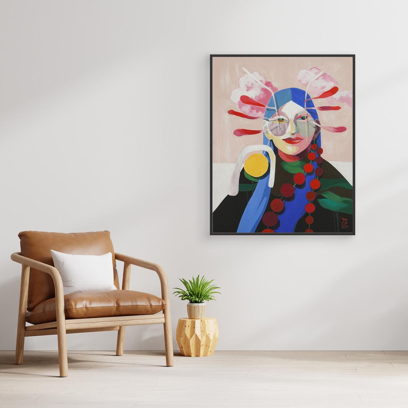 'Lotus' gerahmter Leinwanddruck