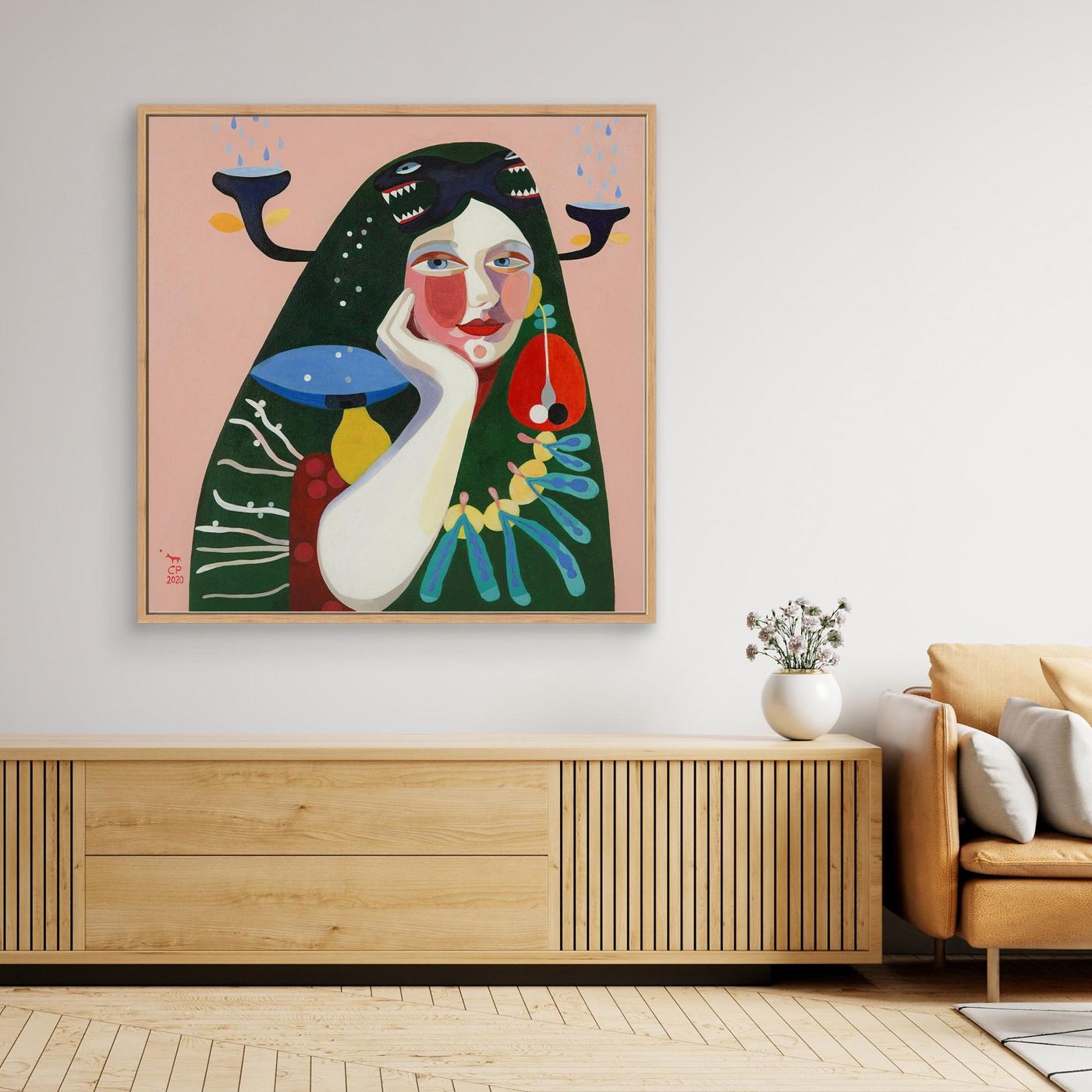 'Mein Garten' gerahmter Leinwanddruck