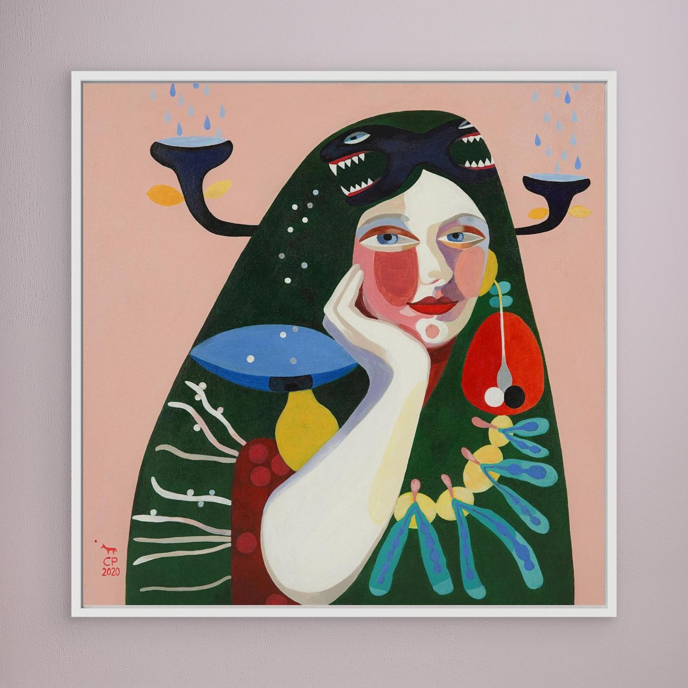 'Mein Garten' gerahmter Leinwanddruck