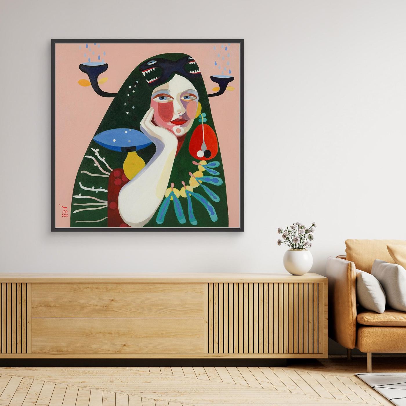 'Mein Garten' gerahmter Leinwanddruck