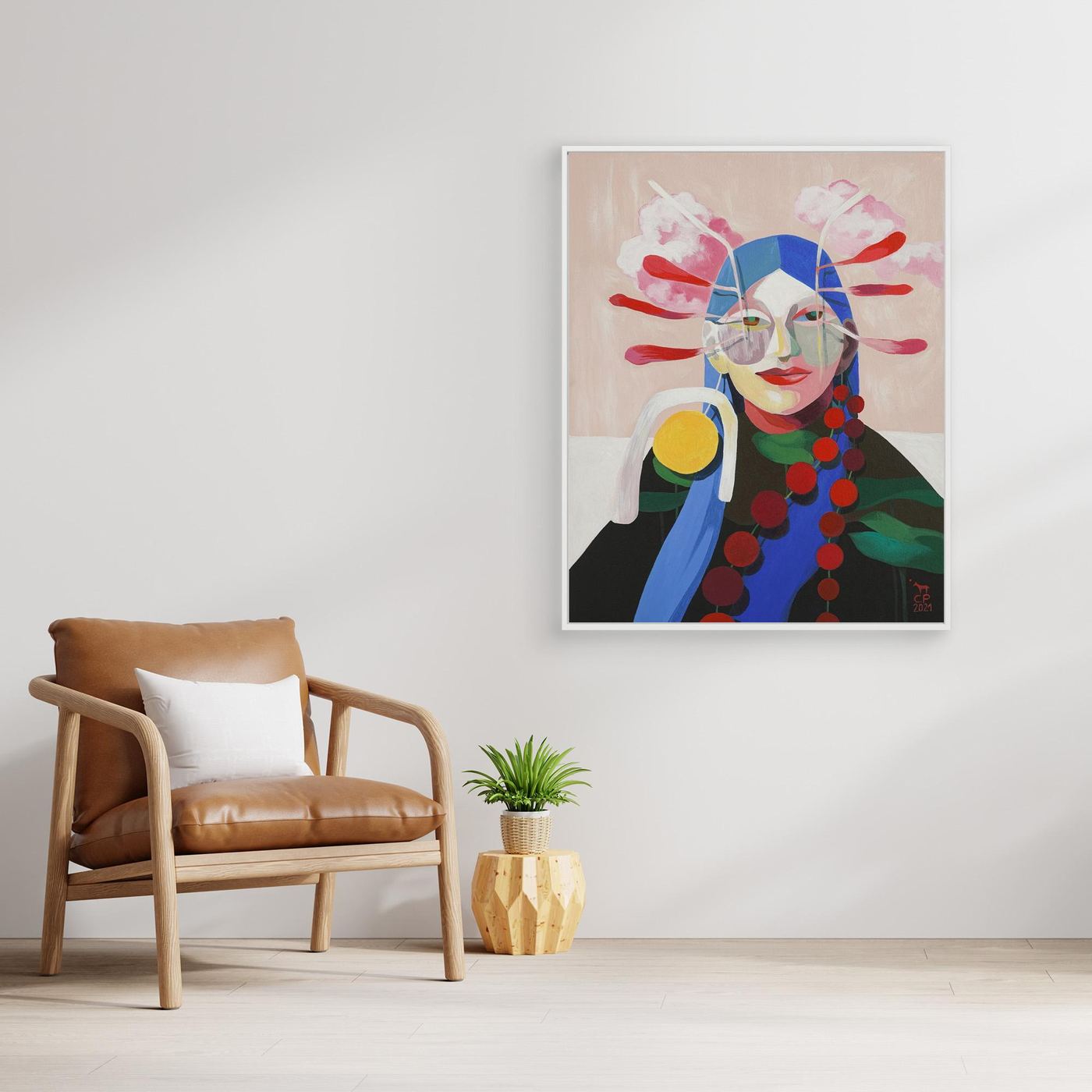 'Lotus' gerahmter Leinwanddruck