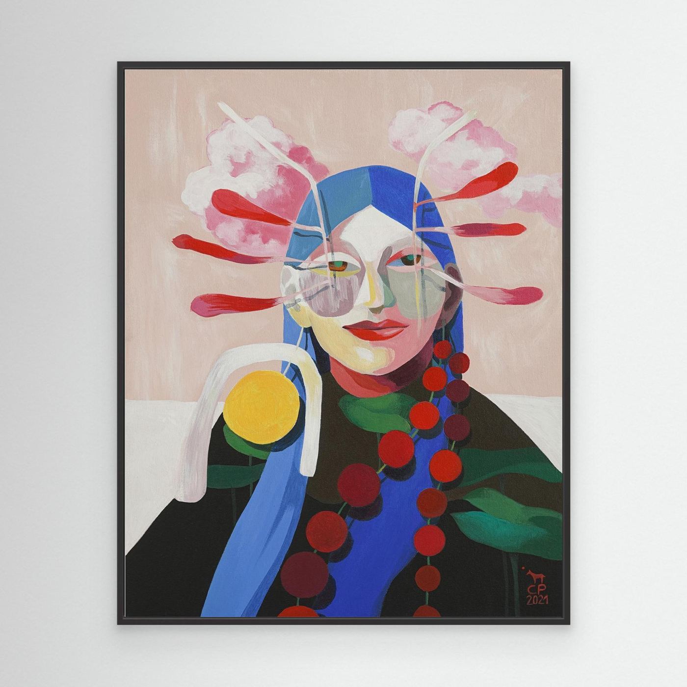 'Lotus' gerahmter Leinwanddruck