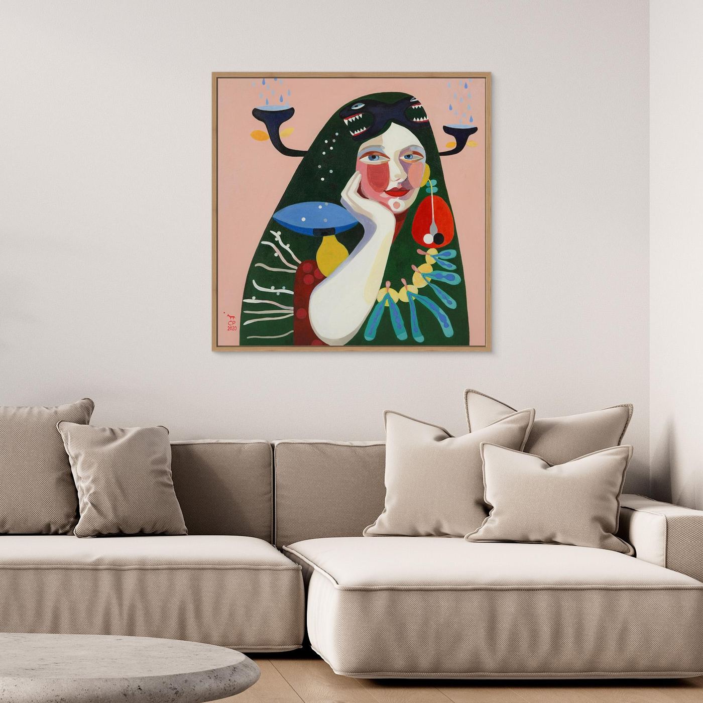 'Mein Garten' gerahmter Leinwanddruck