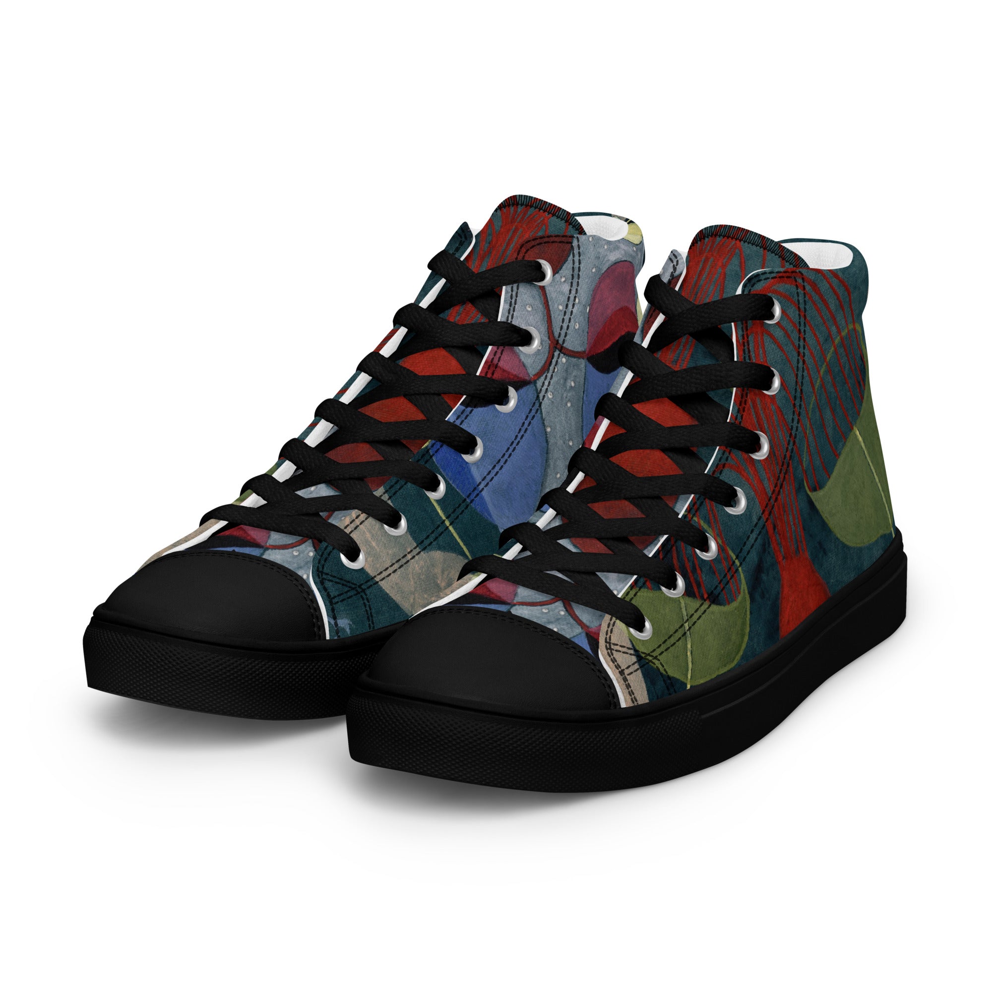 "The Magic Kitchen" High-Top Canvas Shoes for Women – left front view
