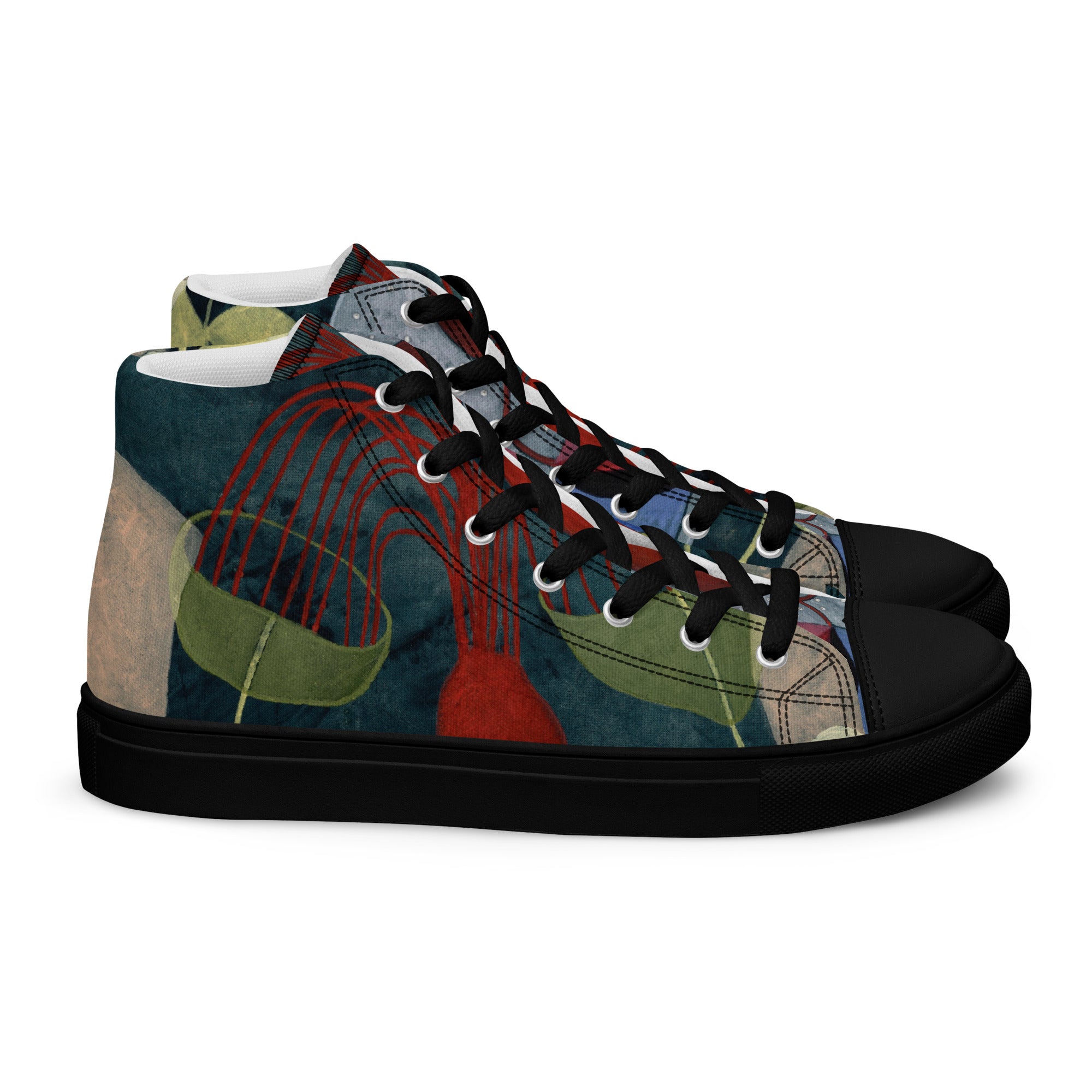 "The Magic Kitchen" High-Top Canvas Shoes for Women – right view