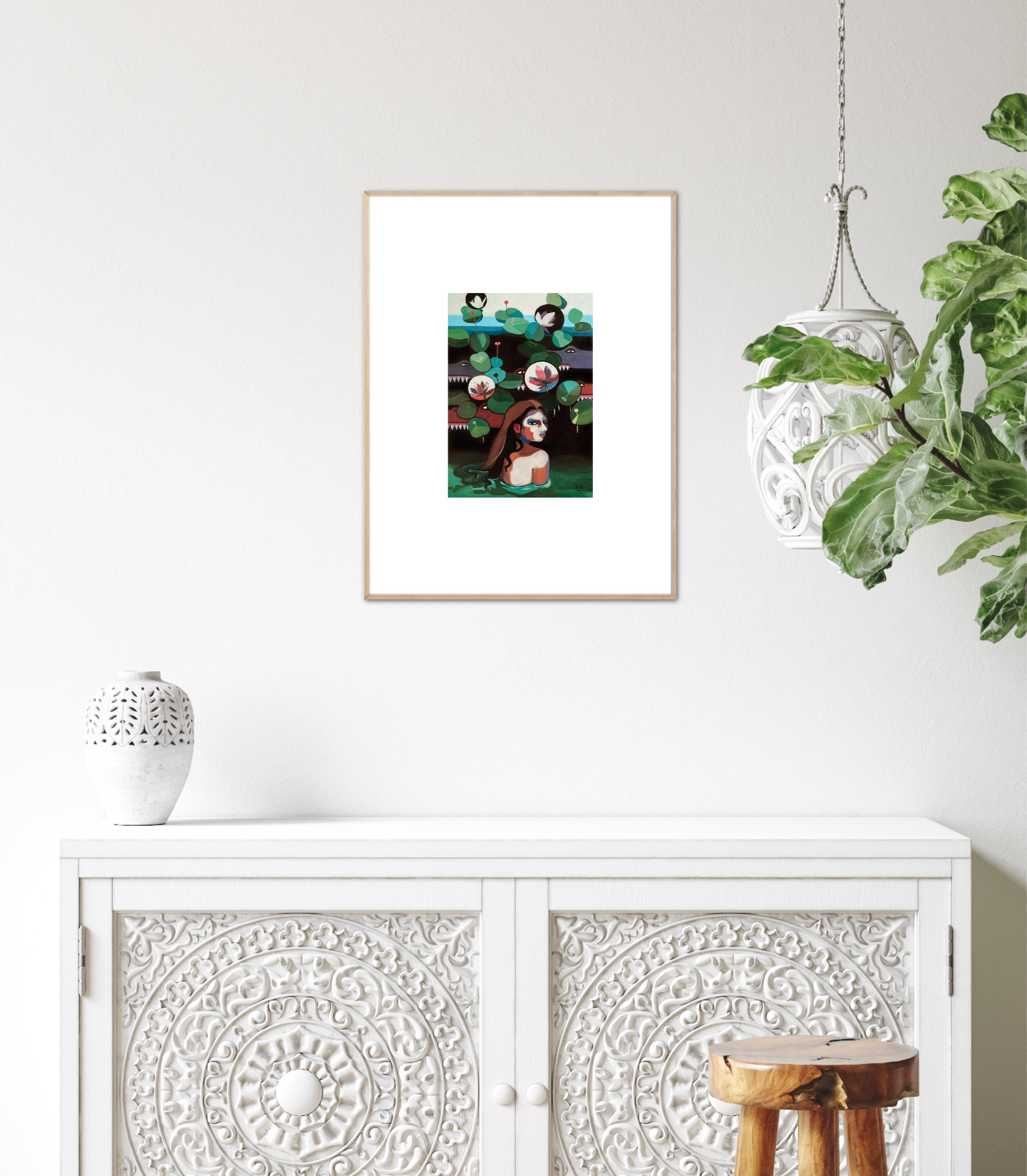 'Swim with crocodiles' or 'shadow' Fine Art Print