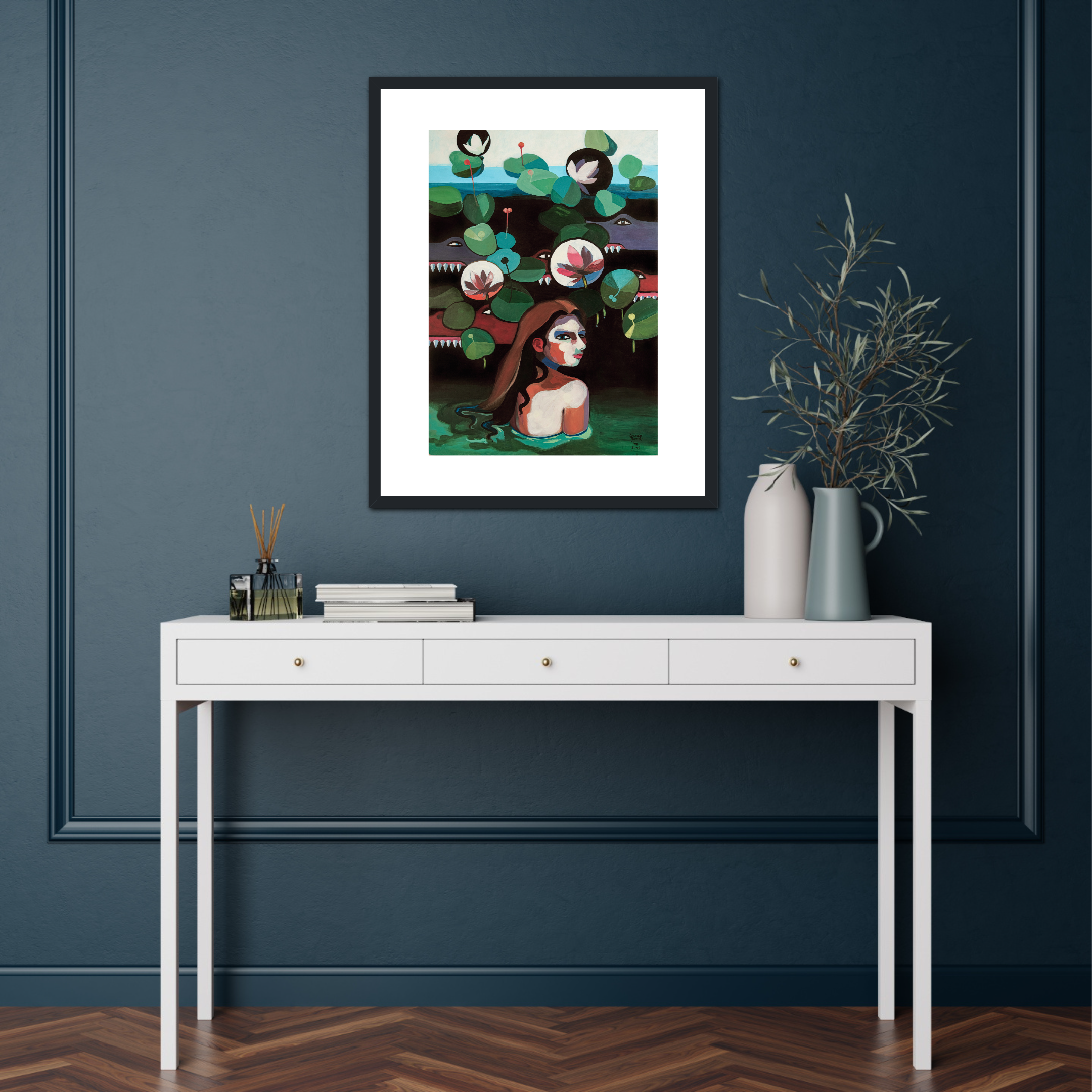 'Swim with crocodiles' or 'shadow' Fine Art Print