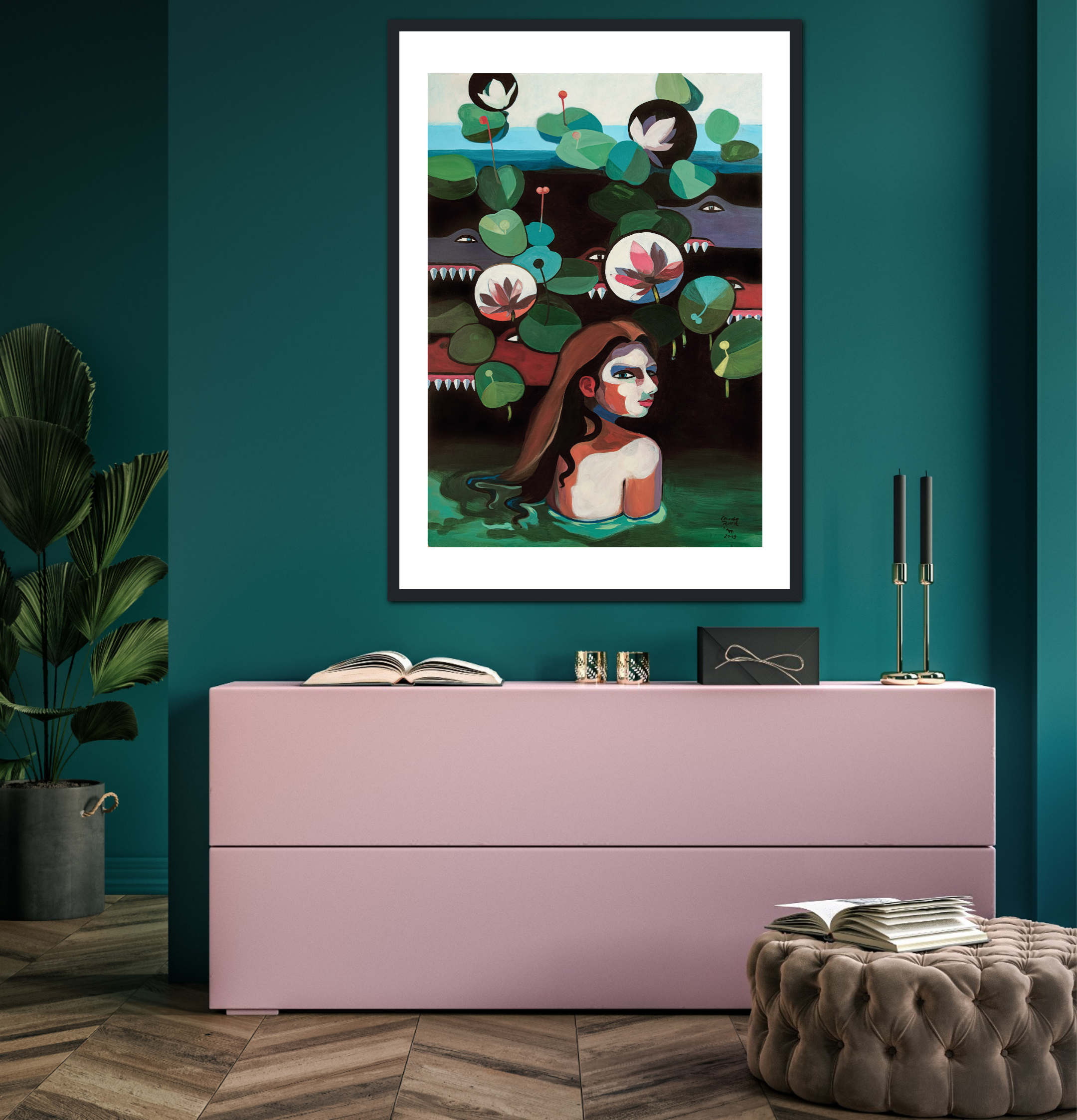 'Swim with crocodiles' or 'shadow' Fine Art Print