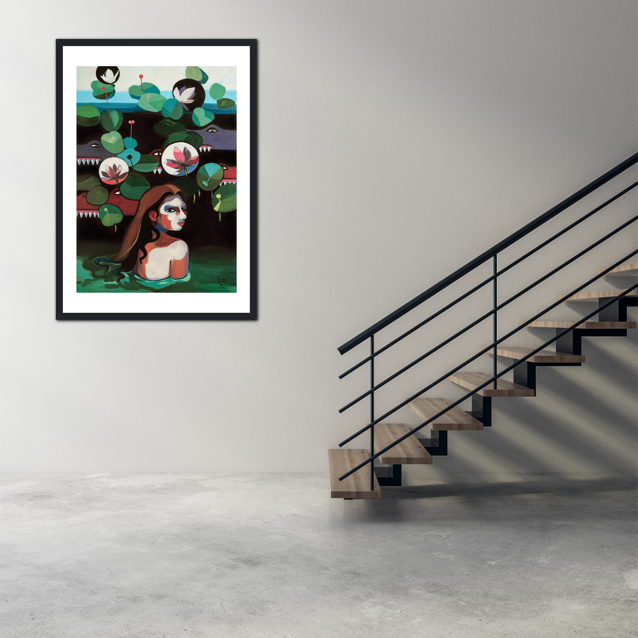 'Swim with crocodiles' or 'shadow' Fine Art Print