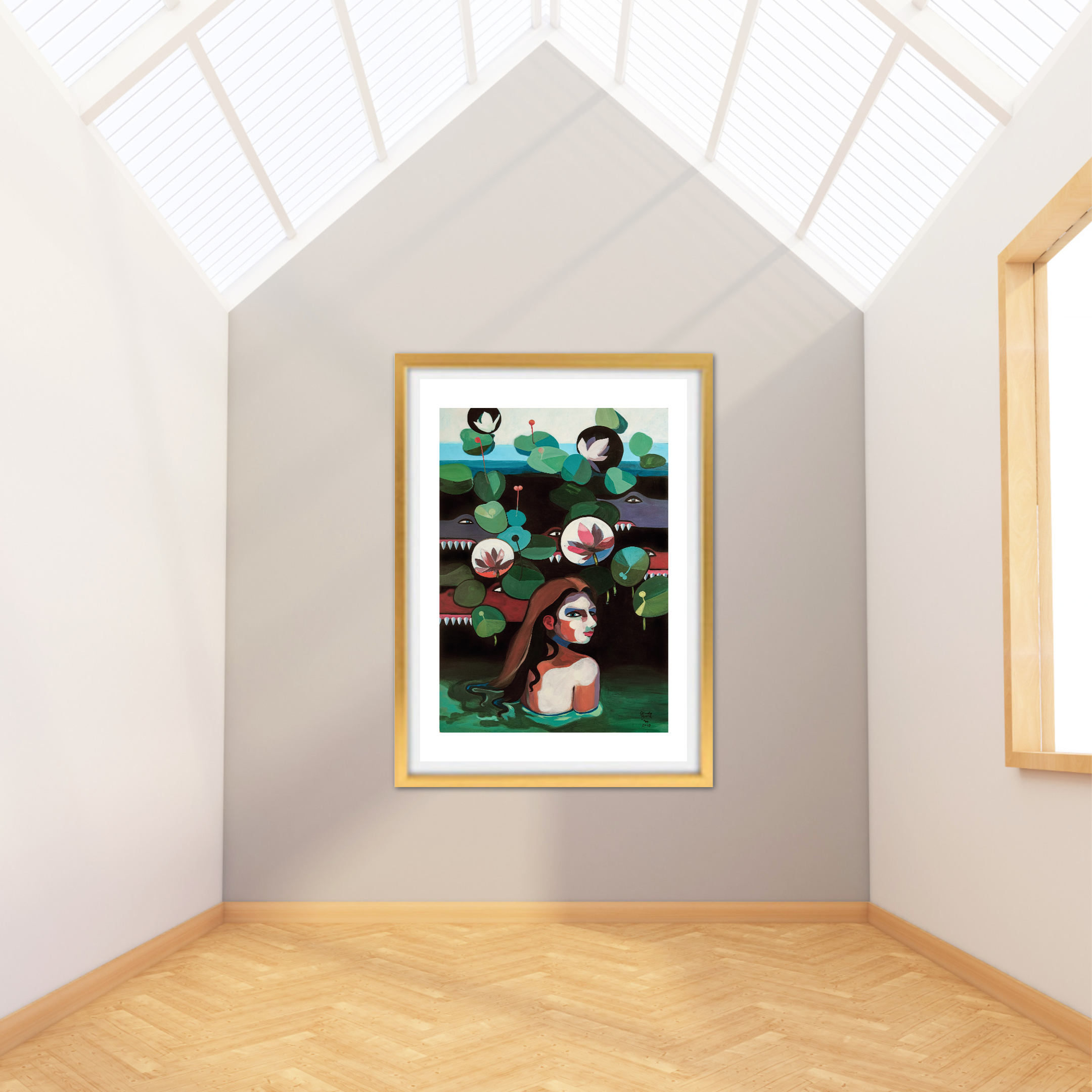 'Swim with crocodiles' or 'shadow' Fine Art Print