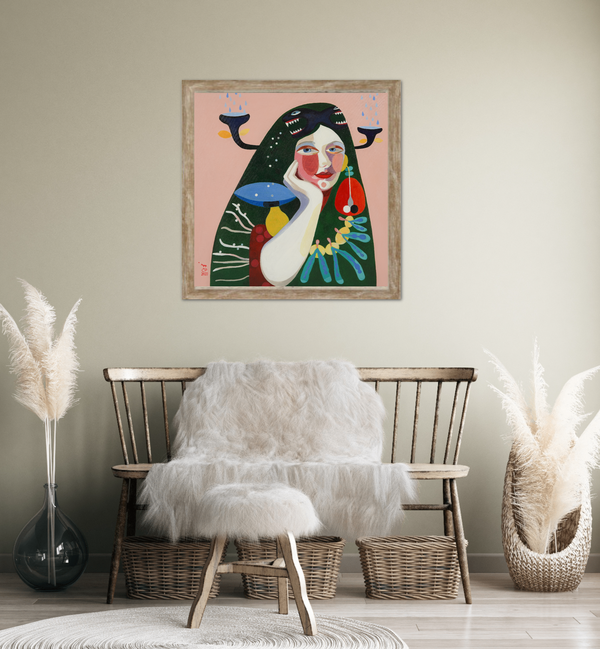 'My Garden' Original incl. frame